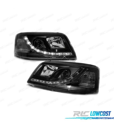 PHARES POUR VOLKSWAGEN VW T5 03-09 DRL NOIR
