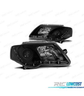 PHARES VOLKSWAGEN VW PASSAT B6 3C 05-10 TRU DRL NOIR