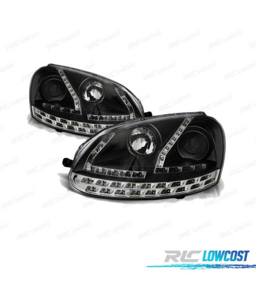 PHARES POUR VOLKSWAGEN VW GOLF 5 03-08 DAYLIGHT NEW GENERATION NOIR