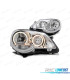PHARES POUR VOLKSWAGEN VW POLO 9N3 05-09 ANGEL EYES CHROMÉ