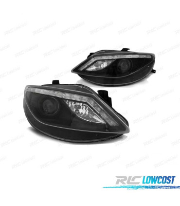 PHARES POUR SEAT IBIZA 6J 08-2 LOOK R8 NOIR