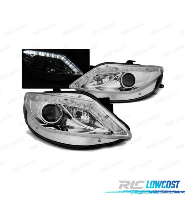 PHARES SEAT IBIZA 6J 08-12 LOOK R8 LED CHROMÉ