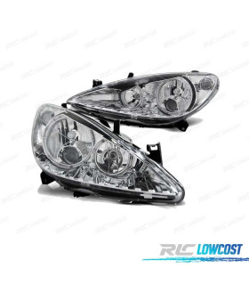 PHARES ANGEL EYES POUR PEUGEOT 307 01-05 CHROME