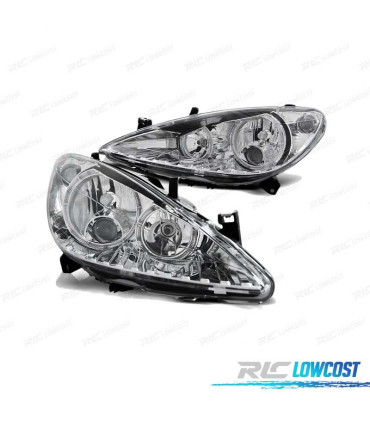PHARES ANGEL EYES PEUGEOT 307 01-05 CHROME