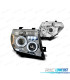 PHARES NISSAN NAVARA D40 PATHFINDER 05-10 LED ANGEL EYES CHROMÉ