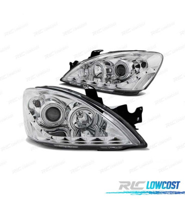 PHARES LED ANGEL EYES CCFL MITSUBISHI LANCER 7 04-07 CHROMÉ
