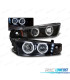 PHARES POUR MITSUBISHI GALANT 8 EA0 96-06 ANGEL EYES CCFL + LED NOIR