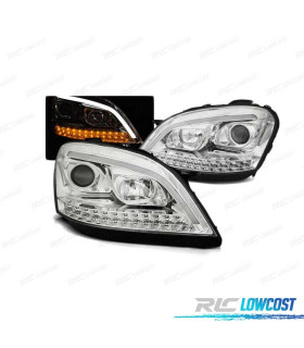 PHARES POUR MERCEDES W164 05-07 DIURNES LED DYNAMIQUES CHROMÉ