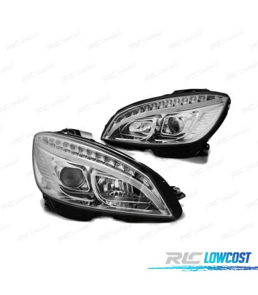 PHARES MERCEDES W204 07-10 LED TUBE LIGHT CHROMÉ