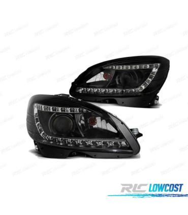 PHARES DIURNES POUR MERCEDES W204 07-10 FOND NOIR