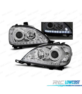 PHARES MERCEDES W163 98-01 DIURNES LED CHROMÉ