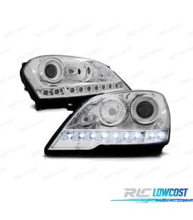 PHARES LED POUR MERCEDES CLASSE ML W164 08- CHROMÉ