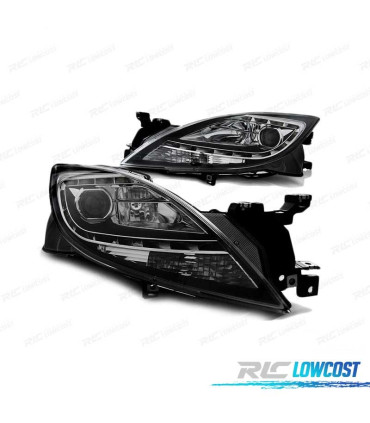 PHARES LED POUR MAZDA 6 II 10-12 NOIR