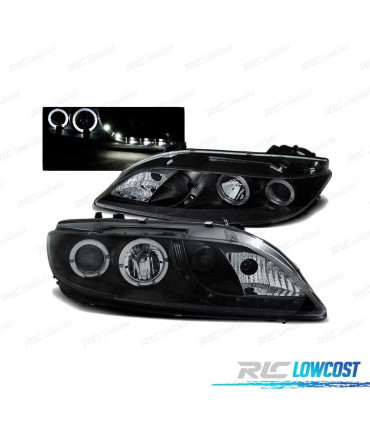 PHARES LED ANGEL EYES POUR MAZDA 6 02-07 NOIR