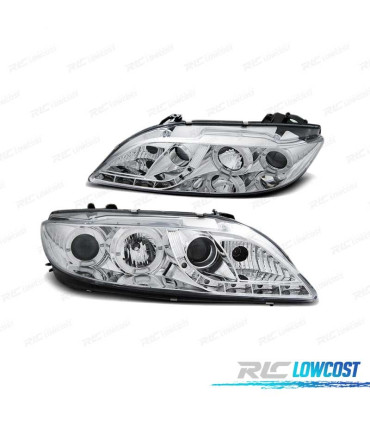 PHARES LED ANGEL EYES MAZDA 6 02-07 CHROMÉ