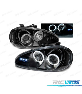 PHARES POUR MAZDA MX3 91-98 ANGEL EYES FOND NOIR