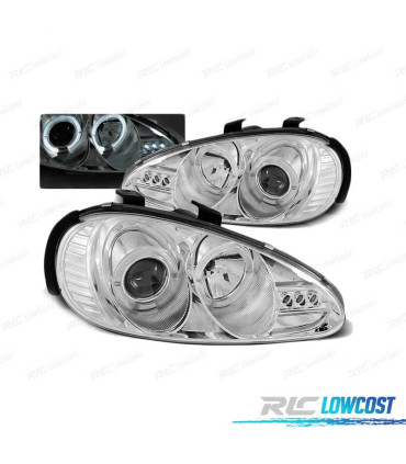 PHARES MAZDA MX3 91-98 ANGEL EYES CHROMÉ