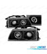 PHARES POUR HONDA CRX 90-92 ANGEL EYES FOND NOIR