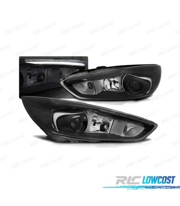 PHARES TRU DRL POUR FORD FOCUS MK3 14-18 LED NOIR