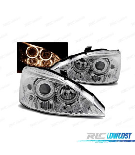 PHARES POUR FORD FOCUS 98-01 ANGEL EYES CHROMÉ