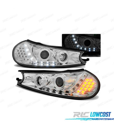 PHARES FORD MONDEO 96-00 LED DAYLIGHT CHROMÉ