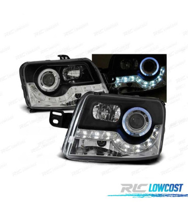 PHARES POUR FIAT PANDA 03-09 LED DAYLIGHT NOIR