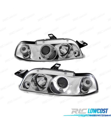 PHARES POUR FIAT PUNTO 93-99 ANGEL EYES CHROMÉ