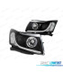 PHARES ANGEL EYES LED TUBE LIGHT POUR CHEVROLET CRUZE 09-12 NOIR