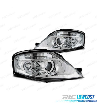 PHARES CITROEN C3 02-09 ANGEL EYES CHROMÉ