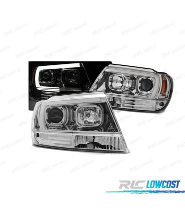 PHARES LED TUBE LIGHT JEEP GRAND CHEROKEE 99-05 CHROMÉ