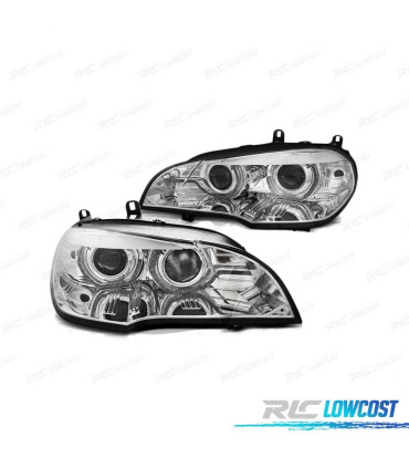 PHARES LED BMW X5 E70 07-10 DRL CHROMÉ AFS XENON