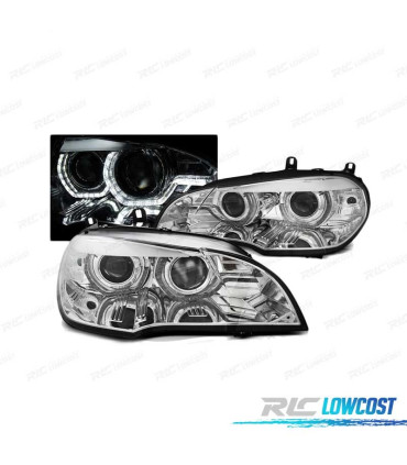 PHARES LED BMW X5 E70 07-10 DRL CHROMÉ AFS XENON