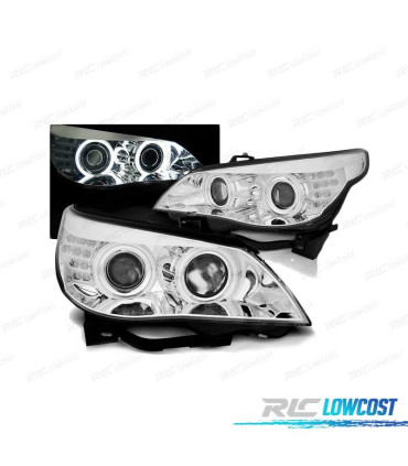 PHARES BMW E60 E61 03-07 ANGEL EYES LED CCFL CLIGNOTANT LED