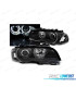 PHARES BMW E46 COUPÉ CABRIO 99-03 LED ANGEL EYES NOIR