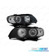 PHARES BMW X5 E53 99-03 ANGEL EYES LED NOIR