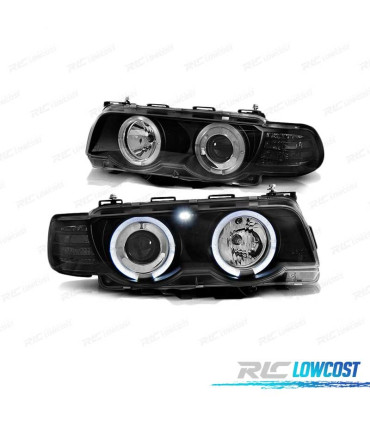 PHARES BMW E38 98-01 ANGEL EYES NOIR