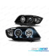 PHARES BMW E90 E91 05-08 ANGEL EYES CCFL FOND NOIR