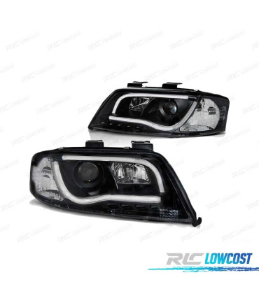 PHARES LED AUDI A6 01-04 TRU DRL ECE-R87 NOIR