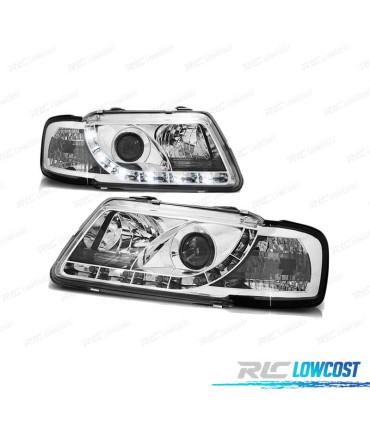 PHARES AUDI A3 8L 96-00 TRU DRL ECE-R87 CHROMÉ
