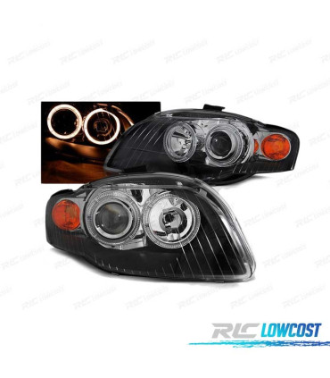 PHARES AUDI A4 B7 04-08 ANGEL EYES FOND NOIR