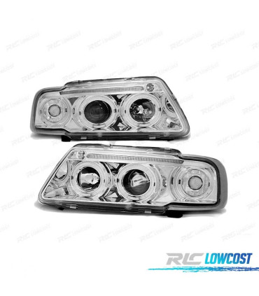 PHARE ANGEL EYES POUR AUDI A3 8L 96-00 CHROMÉ