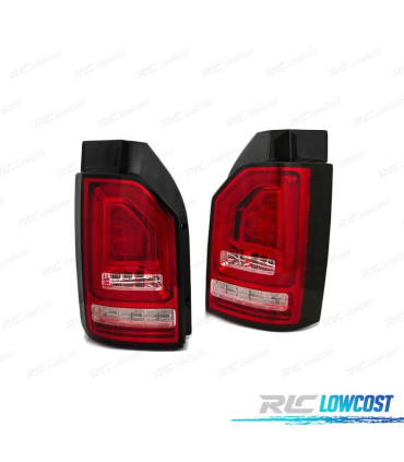 FEUX ARRIÈRE POUR VOLKSWAGEN VW T6 MULTIVAN CARAVELLE 15-19 LED ROUGE