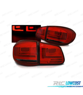 FEUX ARRIÈRE POUR VOLKSWAGEN VW TIGUAN 07-11 LED BAR ROUGE FUMÉ