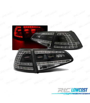 FEUX ARRIÈRE POUR VOLKSWAGEN VW GOLF 7 12-17 LOOK GTI NOIRS