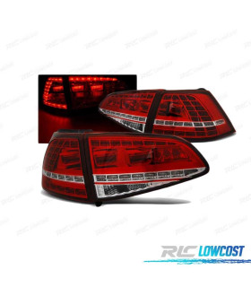 FEUX ARRIÈRE POUR VOLKSWAGEN VW GOLF 7 12-17 LOOK GTI ROUGE