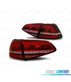 FEUX ARRIÈRE FULL LED VOLKSWAGEN VW GOLF 7 12-17 LOOK GTI ROUGE BLANC