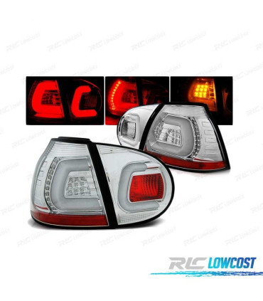 FEUX ARRIÈRE POUR VOLKSWAGEN VW GOLF 5 03-09 LED BAR CHROMÉ