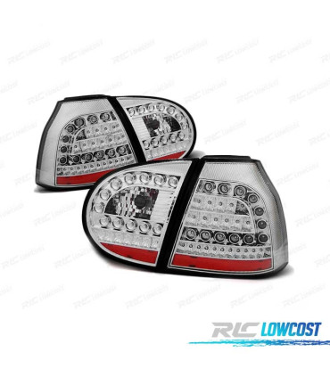 FEUX ARRIÈRE POUR VOLKSWAGEN VW GOLF 5 03-09 LED CHROMÉ