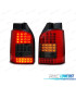 FEUX ARRIÈRE VOLKSWAGEN VW T5 03-09 ROUGE FUMÉ LED 1 PORTE