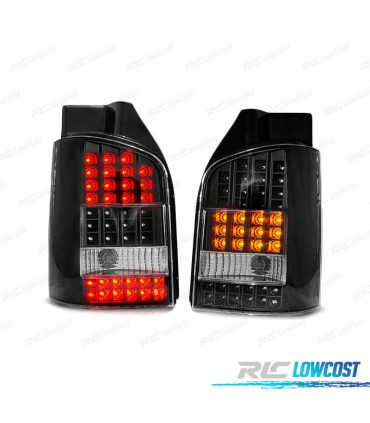 FEUX ARRIÈRE POUR VOLKSWAGEN VW T5 03-09 LED NOIR